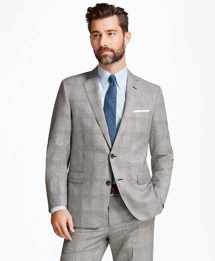 regent fit plaid suit