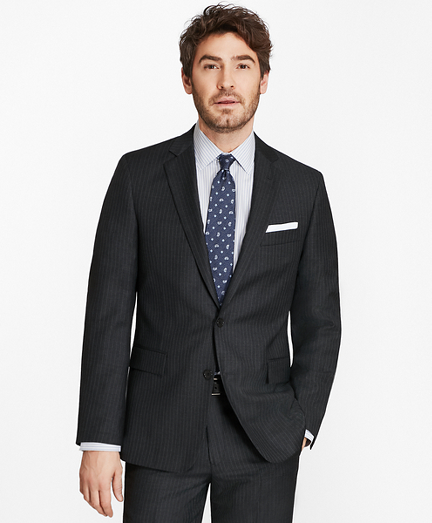 Regent Fit Pinstripe 1818 Suit - Brooks 