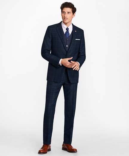 brooks brothers navy blue suit