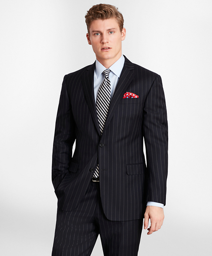 BrooksGate™ Milano-Fit Bead-Stripe Twill Suit Jacket