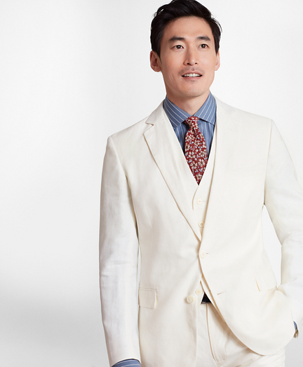 Regent Fit Three-Piece Irish Linen Suit 