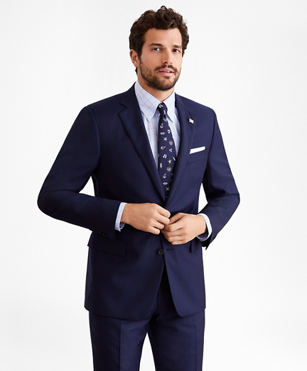 Regent Fit Two Button Stripe 1818 Suit Brooks Brothers