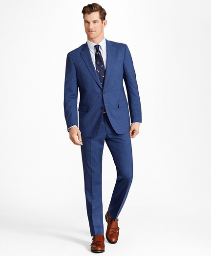 Regent Fit BrooksCool&reg; Plaid Suit