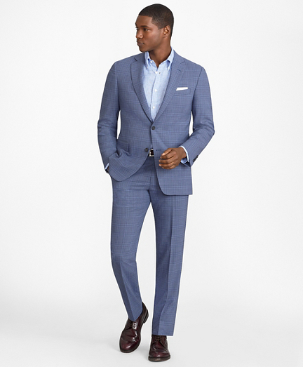Regent Fit BrooksCool&reg; Subtle Plaid Suit
