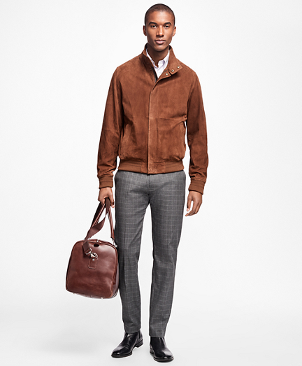 brooks brothers suede bomber jacket