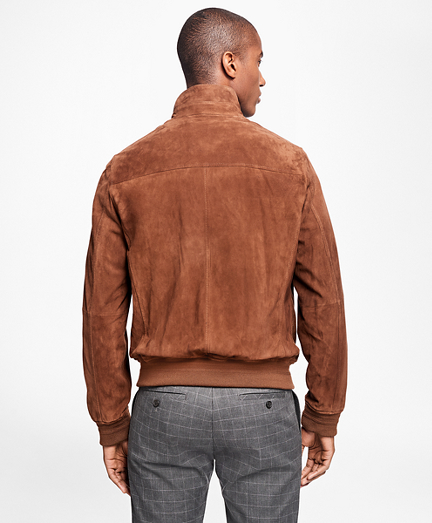 brooks brothers suede bomber jacket