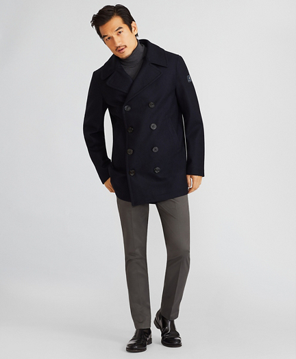 brooks brothers iconic wool pea coat