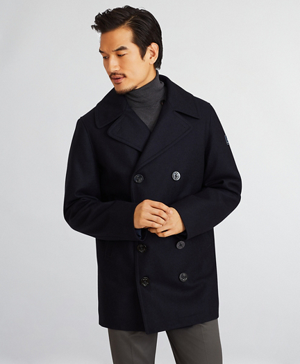 brooks brothers iconic wool pea coat