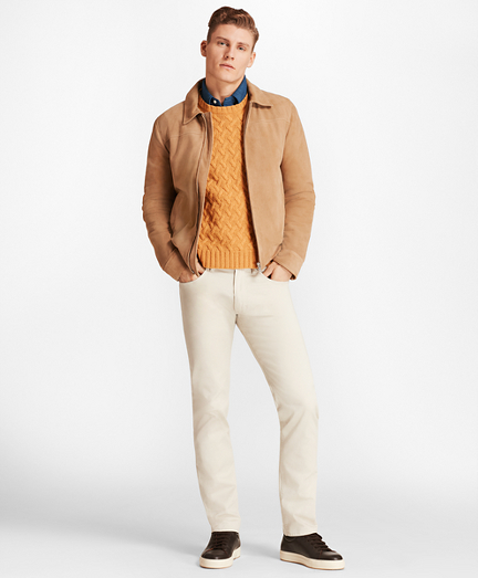 brooks brothers suede bomber jacket