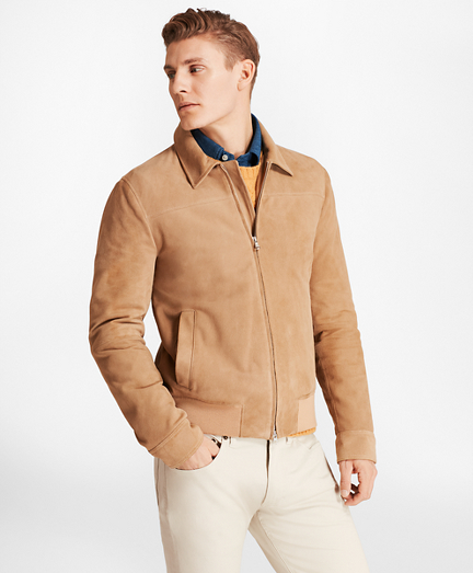 brooks brothers suede jacket