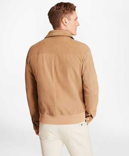 brooks brothers suede bomber jacket