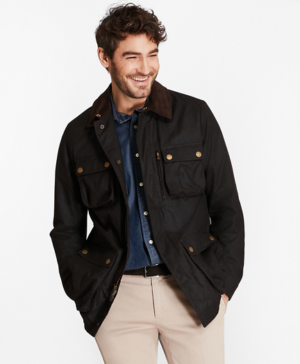 brooks brothers waxed jacket