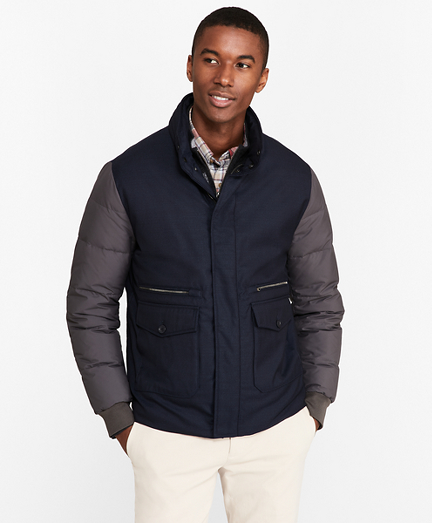 brooks brothers wool bomber jacket