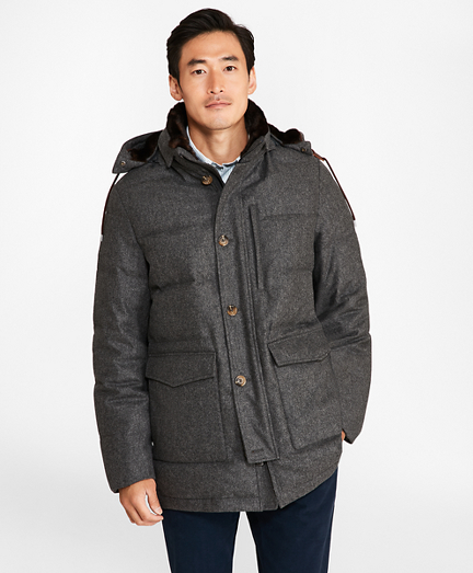 Water-Resistant Wool Down-Filled Parka - Brooks Brothers