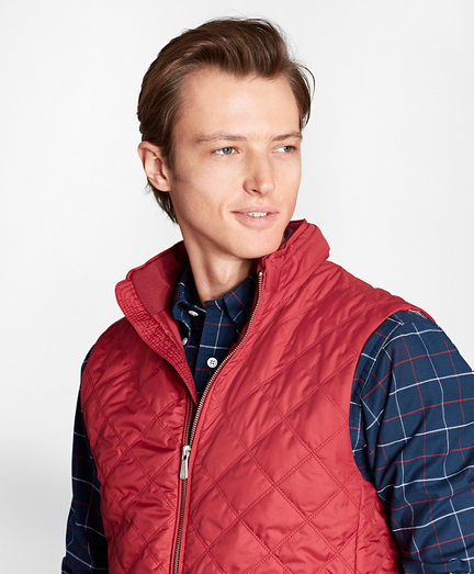 brooks brothers diamond quilted vest