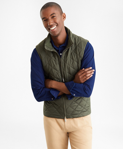 Diamond Quilted Vest - Brooks Brothers