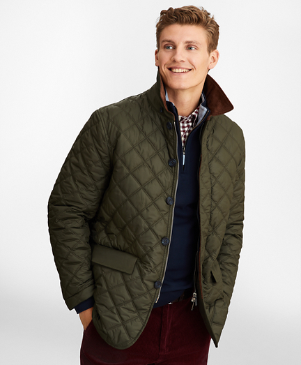 brooks brothers fur collar wool bomber