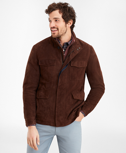 brooks brothers suede jacket