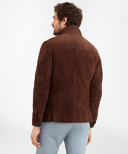 brooks brothers suede bomber jacket
