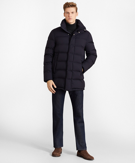 Quilted Down Long Puffer Coat - Brooks 