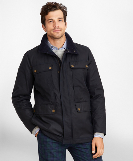 waxed cotton field jacket