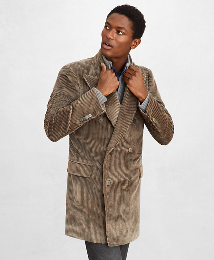 Golden Fleece® Double-Breasted Corduroy Topcoat - Brooks Brothers