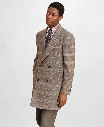 Golden Fleece&reg; Double-Breasted Plaid Topcoat