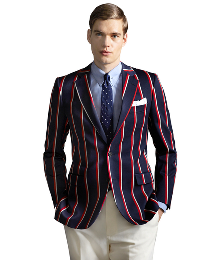 Men's Red, White, and Blue Striped Regatta Blazer The Great Gatsby