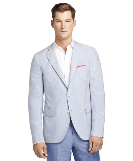 Men's Seersucker Stripe Sport Coat