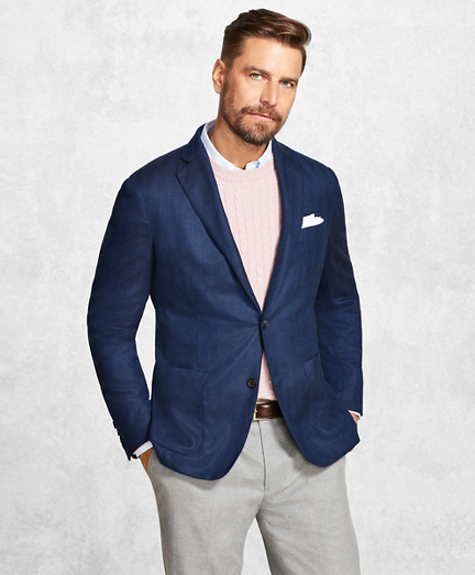 Golden Fleece&reg; Blue Herringbone Sport Coat