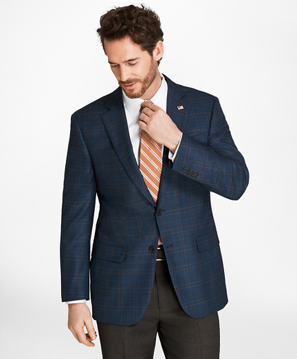 Madison Fit Saxxon&trade; Wool Plaid Sport Coat