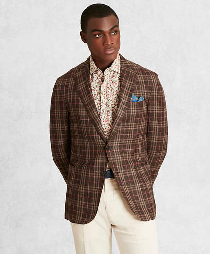 Golden Fleece&reg; Silk-Blend Plaid Sport Coat