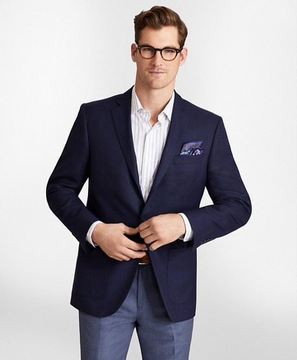 Regent Fit Three-Button Hopsack Sport Coat