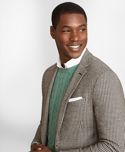 Regent Fit Houndstooth Sport Coat 