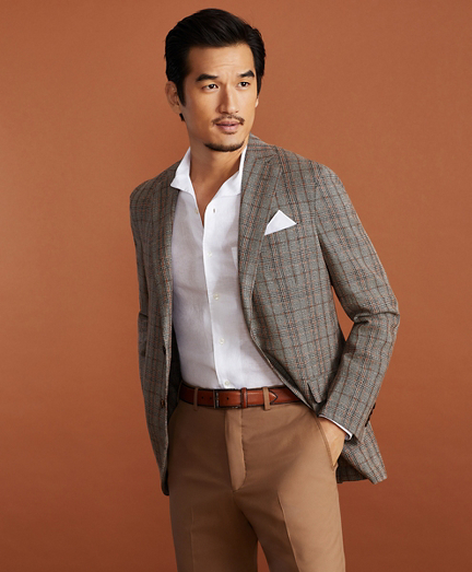 Golden Fleece&reg; BrooksCloud&trade; Hemp-Wool Plaid Sport Coat