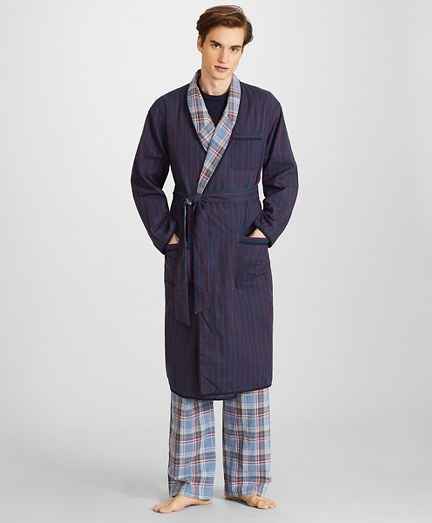 Reversible Plaid Robe