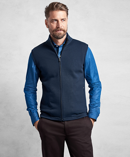 brooks brothers fleece vest