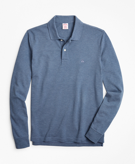 pima cotton long sleeve polo