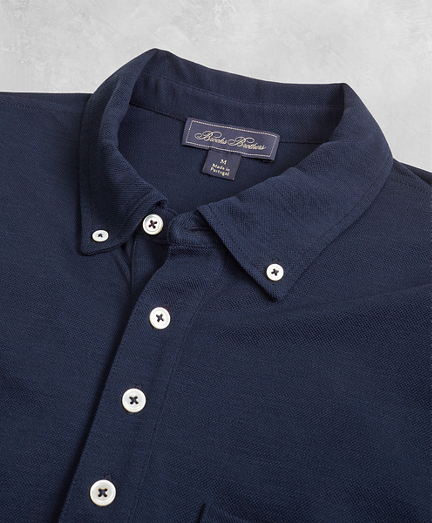 BrooksTech™ Long-Sleeve Polo Shirt - Brooks Brothers