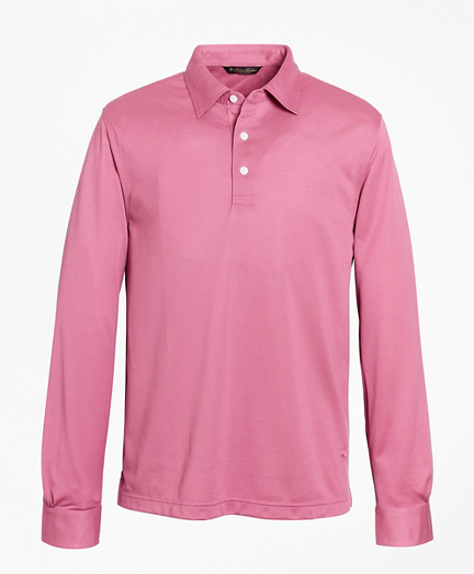 Premium ExtraFine Supima® Cotton Pique LongSleeve Polo Shirt Brooks