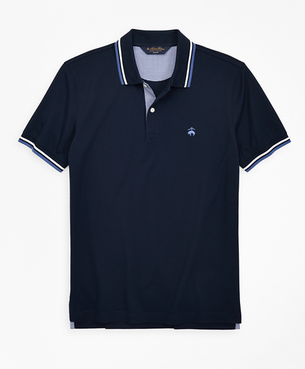 Slim Fit Stripe Trim Polo Shirt