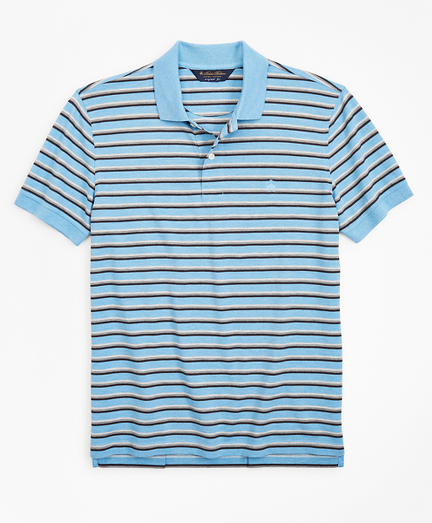 Original Fit Heathered Stripe Polo Shirt - Brooks Brothers