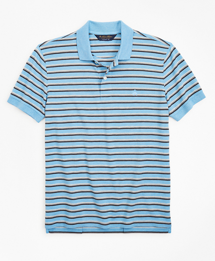 Original Fit Heathered Stripe Polo Shirt