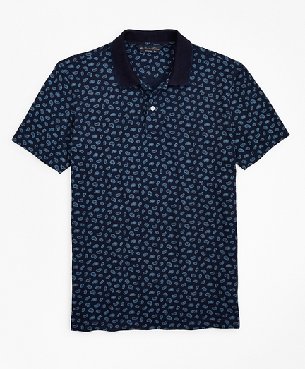 Original Fit Indigo Printed Paisley Polo Shirt