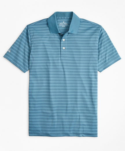 Performance Series Textured Double-Stripe Polo Shirt