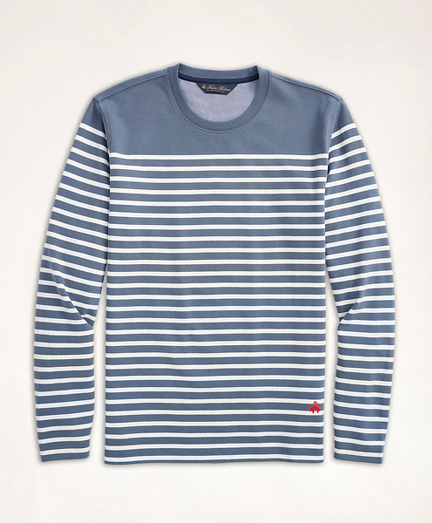 Mariner Stripe LongSleeve TShirt Brooks Brothers