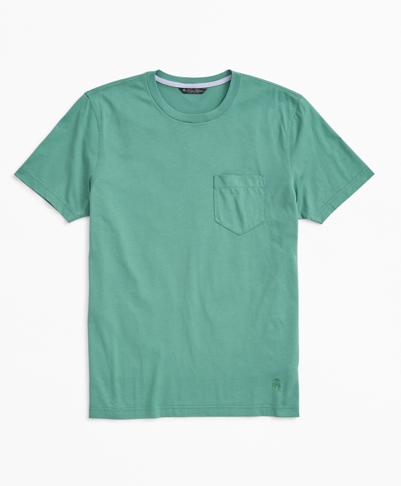 Washed Cotton Pocket Crewneck T-Shirt - Brooks Brothers