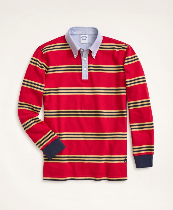Rugby Shirt Bb 1 Rep Stripe Brooks, Red Stripe Rugby Shirt