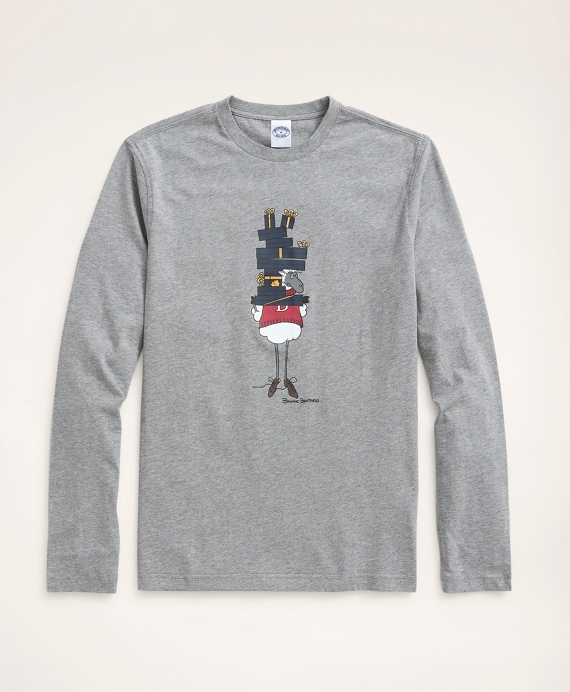 Gift Giving  Henry Long-Sleeve Graphic T-Shirt Grey-Multi