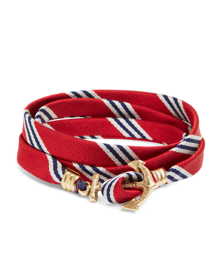 Kiel James Patrick Red Mini BB#1 Stripe Wrap Bracelet